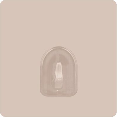 MSV, Handtuchhalter + Handtuchhaken, Patère Transparent Sur Fond Carre 8cm Beige MSV, Handtuchhalter + Handtuchhaken, Patère Transparent Sur Fond Carre 8cm Beige