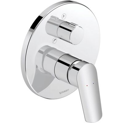 Duravit Duscharmatur + Badewannenarmatur, No.1 Mitigeur monocommandé pour bain, encastré, 2 consommateurs, chrome brillant, N15210018010 Duravit Duscharmatur + Badewannenarmatur, No.1 Mitigeur monocommandé pour bain, encastré, 2 consommateurs, chrome brillant, N15210018010