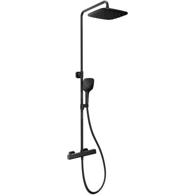 Ravak, Duschsystem, 10° free - doucheset td f 091.20/150 met thermostaat, 25 cm, zwart Ravak, Duschsystem, 10° free - doucheset td f 091.20/150 met thermostaat, 25 cm, zwart