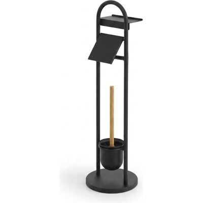 Relaxdays, Toilettenbürste, - WC-Garnitur mit Bambusbürste und Ablage, Schwarz/ Hellbraun, 79 x 21,5 x 21,5 cm Relaxdays, Toilettenbürste, - WC-Garnitur mit Bambusbürste und Ablage, Schwarz/ Hellbraun, 79 x 21,5 x 21,5 cm
