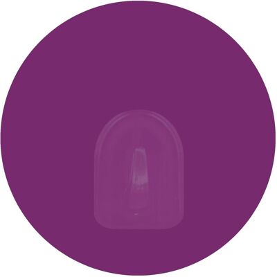 MSV, Handtuchhalter + Handtuchhaken, Patère Transparent Sur Fond Rond 8cm Violet MSV, Handtuchhalter + Handtuchhaken, Patère Transparent Sur Fond Rond 8cm Violet