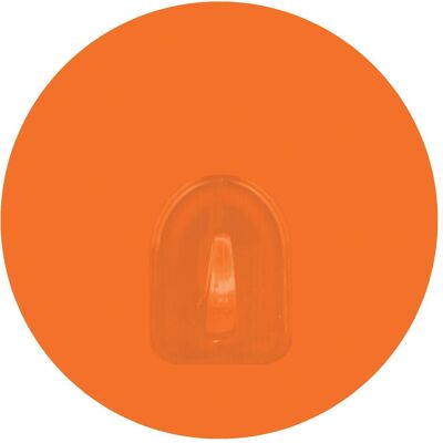 MSV, Handtuchhalter + Handtuchhaken, Patère Transparent Sur Fond Rond 8cm Orange MSV, Handtuchhalter + Handtuchhaken, Patère Transparent Sur Fond Rond 8cm Orange