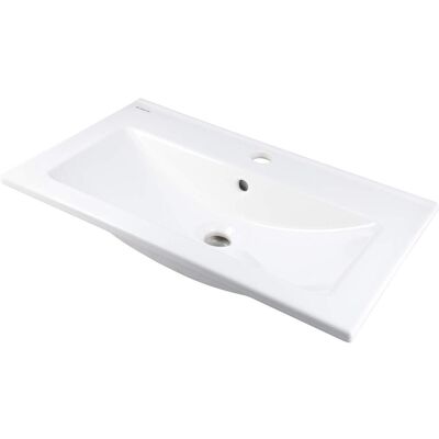 Deante, Waschbecken, Einbauwaschbecken aus Keramik mit Armaturplatz (360 mm, 615 mm) Deante, Waschbecken, Einbauwaschbecken aus Keramik mit Armaturplatz (360 mm, 615 mm)
