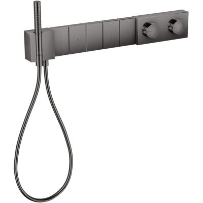 Hansgrohe Duscharmatur + Badewannenarmatur, AXOR Edge Thermostatmodul Select 680/100 Unterputz für 5 Verbraucher, Diamantschliff Hansgrohe Duscharmatur + Badewannenarmatur, AXOR Edge Thermostatmodul Select 680/100 Unterputz für 5 Verbraucher, Diamantschliff