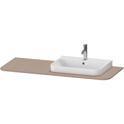 Duravit Waschtischkonsole, Happy D.2 Plus Console 1300x550 mm, 1 découpe à droite, pour meuble sous-lavabo HP4942, HP4962 Duravit Waschtischkonsole, Happy D.2 Plus Console 1300x550 mm, 1 découpe à droite, pour meuble sous-lavabo HP4942, HP4962