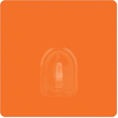 MSV, Handtuchhalter + Handtuchhaken, Patère Transparent Sur Fond Carre 8cm Orange MSV, Handtuchhalter + Handtuchhaken, Patère Transparent Sur Fond Carre 8cm Orange