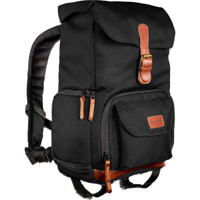 mantona Luis junior Retro Fotorucksack (Fotorucksack, 30.69 l), Kameratasche, Schwarz mantona Luis junior Retro Fotorucksack (Fotorucksack, 30.69 l), Kameratasche, Schwarz