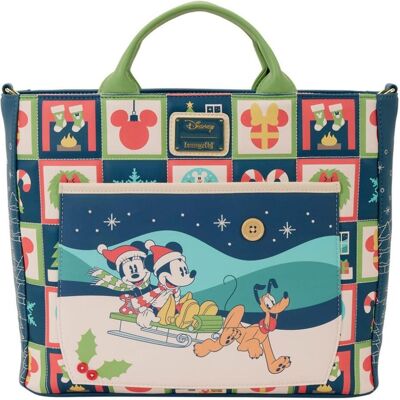 Loungefly, Unisex, Tasche, Disney Mickey & Minnie Holiday bag backpack, Grün, Weiss, Blau Loungefly, Unisex, Tasche, Disney Mickey & Minnie Holiday bag backpack, Grün, Weiss, Blau