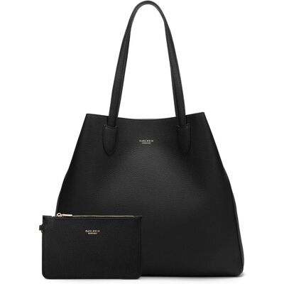 Carlheim, Damen, Tasche, Evelyn Echt Lederen Handtas mit Wasserdichter Funktion, Schwarz Carlheim, Damen, Tasche, Evelyn Echt Lederen Handtas mit Wasserdichter Funktion, Schwarz