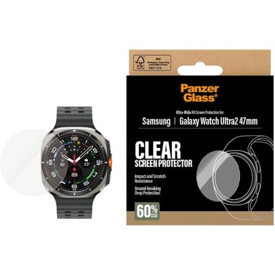 PanzerGlass Displayschutz Samsung Galaxy new Watch Ultra2 47mm, Smartwatch Schutzfolie, Transparent PanzerGlass Displayschutz Samsung Galaxy new Watch Ultra2 47mm, Smartwatch Schutzfolie, Transparent
