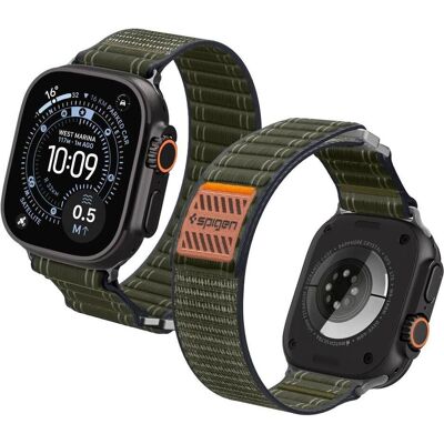 Spigen WBF0 (44 mm, 45 mm, 46 mm, 49 mm, Fabric, Nylon, Plastic, Textile, Woven Fabric), Uhrenarmband, Grün Spigen WBF0 (44 mm, 45 mm, 46 mm, 49 mm, Fabric, Nylon, Plastic, Textile, Woven Fabric), Uhrenarmband, Grün