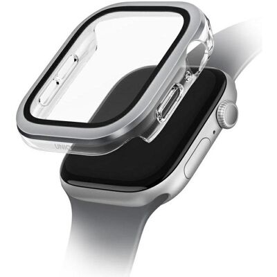 Uniq Voute tempered glass case for Apple Watch 10 46 mm - silver, Smartwatch Zubehör, Silber, Grau Uniq Voute tempered glass case for Apple Watch 10 46 mm - silver, Smartwatch Zubehör, Silber, Grau