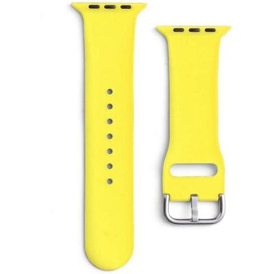Apple Watch Gelbes Silikonarmband - Kompatibel mit 8/7/6/5/4/3/2 / SE (38/40/41mm) - Sportarmband Apple Watch Gelbes Silikonarmband - Kompatibel mit 8/7/6/5/4/3/2 / SE (38/40/41mm) - Sportarmband
