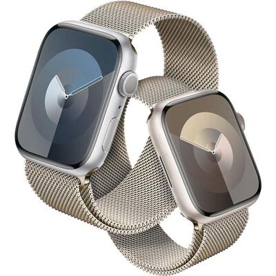 Crong Milano Steel – Edelstahlarmband für Apple Watch 42/44/45/49 mm (Champagner) (49 mm, Edelstahl), Uhrenarmband, Gold Crong Milano Steel – Edelstahlarmband für Apple Watch 42/44/45/49 mm (Champagner) (49 mm, Edelstahl), Uhrenarmband, Gold
