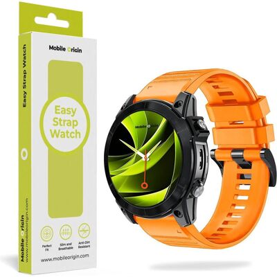 Mobile Origin Easy Strap Silicone Watch 22mm Orange (22 mm, Silicone), Uhrenarmband, Orange Mobile Origin Easy Strap Silicone Watch 22mm Orange (22 mm, Silicone), Uhrenarmband, Orange