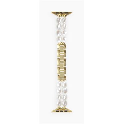 iDeal Of Sweden Perlen-Armband 44/45/46/49mm, S-M CLassy White Pearl (ABS, Edelstahl, Eisen, Zinklegierung), Uhrenarmband, Weiss iDeal Of Sweden Perlen-Armband 44/45/46/49mm, S-M CLassy White Pearl (ABS, Edelstahl, Eisen, Zinklegierung), Uhrenarmband, Weiss