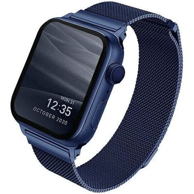 Uniq Dante Mesh-Stahlarmband für Apple Watch 44 und 42 mm - MARINE (Blau) (Edelstahl), Uhrenarmband, Blau Uniq Dante Mesh-Stahlarmband für Apple Watch 44 und 42 mm - MARINE (Blau) (Edelstahl), Uhrenarmband, Blau