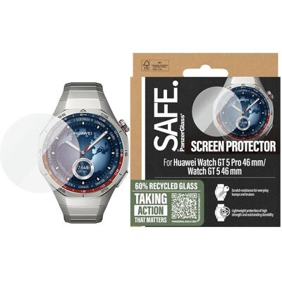 PanzerGlass SAFE. by Displayschutz Huawei GT5 GT5 Pro 46mm, Smartwatch Schutzfolie PanzerGlass SAFE. by Displayschutz Huawei GT5 GT5 Pro 46mm, Smartwatch Schutzfolie