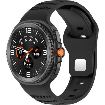 Techsuit - Watchband (W050) - Samsung Galaxy Watch8 40mm/Watch8 44mm/Watch8 Classic/Ultra 2 - Black (Silicone), Uhrenarmband, Schwarz Techsuit - Watchband (W050) - Samsung Galaxy Watch8 40mm/Watch8 44mm/Watch8 Classic/Ultra 2 - Black (Silicone), Uhrenarmband, Schwarz