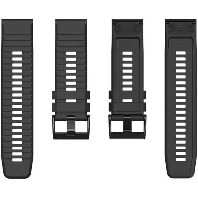 Hurtel Silikonarmband (Silikon), Uhrenarmband, Schwarz Hurtel Silikonarmband (Silikon), Uhrenarmband, Schwarz