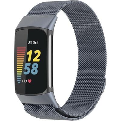 Cover-Discount Fitbit Charge 5 - Milanese Edelstahl Armband grau (Edelstahl), Uhrenarmband, Grau Cover-Discount Fitbit Charge 5 - Milanese Edelstahl Armband grau (Edelstahl), Uhrenarmband, Grau