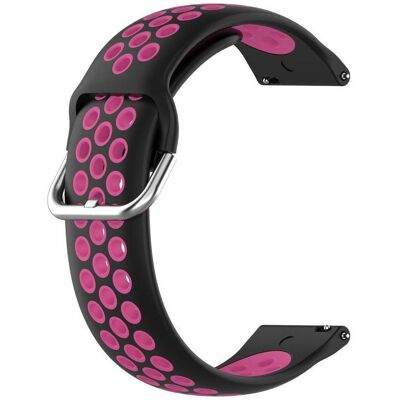 Cover-Discount 22mm Silikon Sportarmband gelöchert pink (22 mm, Silikon), Uhrenarmband, Pink Cover-Discount 22mm Silikon Sportarmband gelöchert pink (22 mm, Silikon), Uhrenarmband, Pink