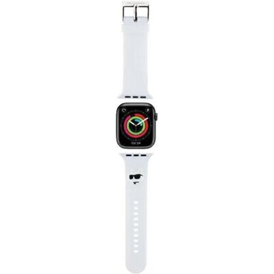 Karl Lagerfeld Weiß 3D Gummi Choupette Kopf Apple Watch Armband - 42/44/45/49mm Karl Lagerfeld Weiß 3D Gummi Choupette Kopf Apple Watch Armband - 42/44/45/49mm