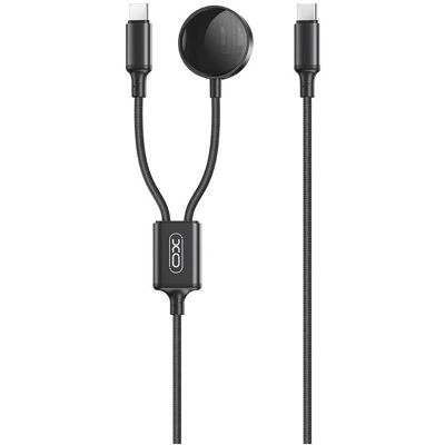 xO kabelloses induktives Ladegerät CX030 weiss für Apple Watch mit Kabel USB-C -USB-C, Smartwatch Zubehör, Schwarz xO kabelloses induktives Ladegerät CX030 weiss für Apple Watch mit Kabel USB-C -USB-C, Smartwatch Zubehör, Schwarz