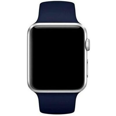 Mercury pasek Silicon Apple Watch 42/44/ 45 mm niebieski/navy (Silicon, Silikon), Uhrenarmband, Blau Mercury pasek Silicon Apple Watch 42/44/ 45 mm niebieski/navy (Silicon, Silikon), Uhrenarmband, Blau