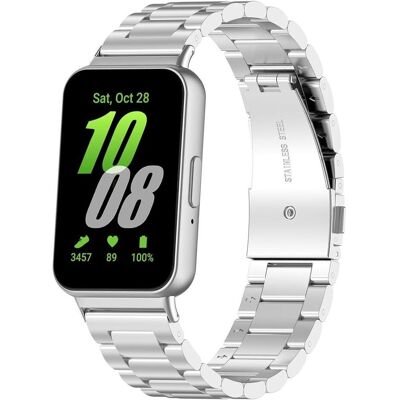 Techsuit - Watchband (W010) - Samsung Galaxy Fit3 - Silver, Uhrenarmband, Silber Techsuit - Watchband (W010) - Samsung Galaxy Fit3 - Silver, Uhrenarmband, Silber