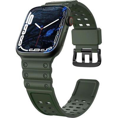 Hurtel Strap Triple Protection Strap für Apple Watch SE, 8, 7, 6, 5, 4, 3, 2, 1 (41, 40, 38 mm) Bandarmband (38 mm, 40 mm, 41 mm, Edelstahl, TPU), Uhrenarmband, Grün Hurtel Strap Triple Protection Strap für Apple Watch SE, 8, 7, 6, 5, 4, 3, 2, 1 (41, 40, 38 mm) Bandarmband (38 mm, 40 mm, 41 mm, Edelstahl, TPU), Uhrenarmband, Grün