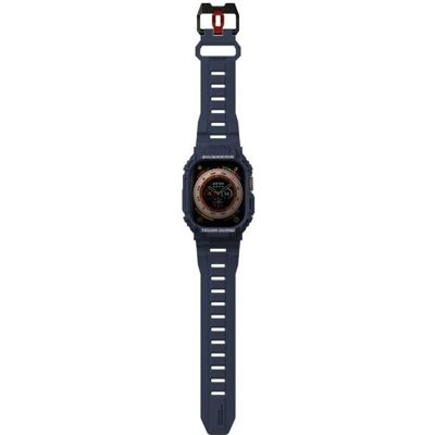 Skinarma Band+Case Mecha 2in1 Apple Watch 49mm navy (Plastic, Silikon, TPU), Uhrenarmband, Blau Skinarma Band+Case Mecha 2in1 Apple Watch 49mm navy (Plastic, Silikon, TPU), Uhrenarmband, Blau