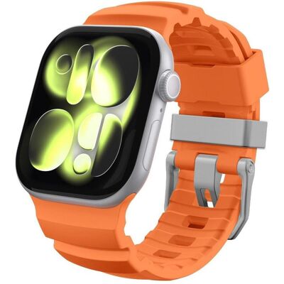 Spigen WBS2 (44 mm, 45 mm, 46 mm, 49 mm, Silicone), Uhrenarmband, Orange Spigen WBS2 (44 mm, 45 mm, 46 mm, 49 mm, Silicone), Uhrenarmband, Orange