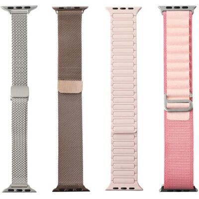 4smarts Armband 4er Set Omega L Apple Watch 42/44/46/49 mm, Uhrenarmband, Mehrfarbig 4smarts Armband 4er Set Omega L Apple Watch 42/44/46/49 mm, Uhrenarmband, Mehrfarbig