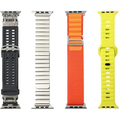 4smarts Armband 4er Set Alpha 2 Apple Watch 42/44/45/46/49 mm (42 mm, 44 mm, 45 mm, 46 mm, 49 mm, Silikon), Uhrenarmband, Mehrfarbig 4smarts Armband 4er Set Alpha 2 Apple Watch 42/44/45/46/49 mm (42 mm, 44 mm, 45 mm, 46 mm, 49 mm, Silikon), Uhrenarmband, Mehrfarbig