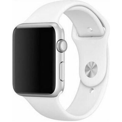 Mercury pasek Silicon Apple Watch 4244 45 mm bialywhite (Silikon, Stainless Steel), Uhrenarmband, Weiss Mercury pasek Silicon Apple Watch 4244 45 mm bialywhite (Silikon, Stainless Steel), Uhrenarmband, Weiss