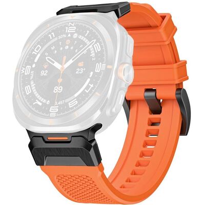Techsuit - Watchband (W068) - Samsung Galaxy Watch Ultra 47mm - Orange / Black (Polycarbonate, Silicone, Stainless Steel), Uhrenarmband, Orange Techsuit - Watchband (W068) - Samsung Galaxy Watch Ultra 47mm - Orange / Black (Polycarbonate, Silicone, Stainless Steel), Uhrenarmband, Orange