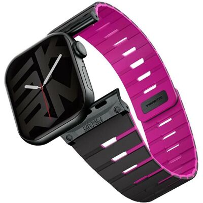 Skinarma Strap Gemini for Apple Watch 42/41/40 mm midnight (Plastic, Silicon, Stainless Steel), Uhrenarmband, Schwarz Skinarma Strap Gemini for Apple Watch 42/41/40 mm midnight (Plastic, Silicon, Stainless Steel), Uhrenarmband, Schwarz