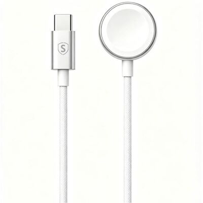 SiGN Magnetisches kabelloses Ladegerät MagSafe für Apple Watch, USB-C, 5 W – Weiss, Smartwatch Zubehör, Weiss SiGN Magnetisches kabelloses Ladegerät MagSafe für Apple Watch, USB-C, 5 W – Weiss, Smartwatch Zubehör, Weiss