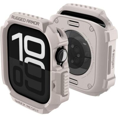 Spigen - Rugged Armor V2 - Apple Watch 10 42mm / Watch 11 42mm - Dune Beige, Smartwatch Zubehör, Beige Spigen - Rugged Armor V2 - Apple Watch 10 42mm / Watch 11 42mm - Dune Beige, Smartwatch Zubehör, Beige