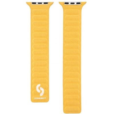 Connect Watch 42/44/45mm Fine woven twill magnetic chain strap (Fine woven twill), Uhrenarmband, Gelb Connect Watch 42/44/45mm Fine woven twill magnetic chain strap (Fine woven twill), Uhrenarmband, Gelb