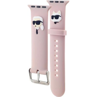 Karl Lagerfeld Pink 3D Rubber Uhrenarmband für Apple Watch 42/44/45/49mm Karl Lagerfeld Pink 3D Rubber Uhrenarmband für Apple Watch 42/44/45/49mm