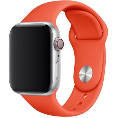 Devia Armband Deluxe Sport für Apple Watch 49mm/ 45mm/ 44mm/ 42mm nektarine (rostfreiem Stahl, Silikon), Uhrenarmband, Rot, Orange Devia Armband Deluxe Sport für Apple Watch 49mm/ 45mm/ 44mm/ 42mm nektarine (rostfreiem Stahl, Silikon), Uhrenarmband, Rot, Orange
