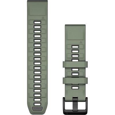 Garmin Ersatzarmband QuickFit (22 mm, Silicone, Silikon), Uhrenarmband, Grün, Grau Garmin Ersatzarmband QuickFit (22 mm, Silicone, Silikon), Uhrenarmband, Grün, Grau