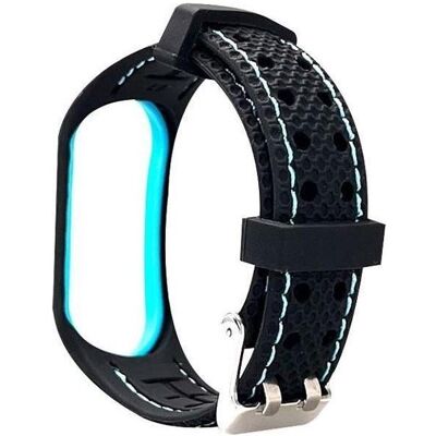 Beline pasek Sport Mi Band 7 czarno-niebieski black/blue (Plastic, Silicone), Uhrenarmband, Schwarz, Blau Beline pasek Sport Mi Band 7 czarno-niebieski black/blue (Plastic, Silicone), Uhrenarmband, Schwarz, Blau