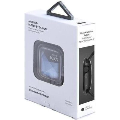 Uniq etui Valencia Apple Watch Series 4/5/6/SE 40mm. szary/gunmetal grey, Smartwatch Schutzfolie, Grau Uniq etui Valencia Apple Watch Series 4/5/6/SE 40mm. szary/gunmetal grey, Smartwatch Schutzfolie, Grau