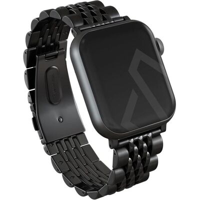 Burga Apple Watch Metallgurt - Chic Royal - Schwarz - 38 mm / 40 mm / 41 mm (304 Edelstahl, Edelstahl), Uhrenarmband, Schwarz Burga Apple Watch Metallgurt - Chic Royal - Schwarz - 38 mm / 40 mm / 41 mm (304 Edelstahl, Edelstahl), Uhrenarmband, Schwarz