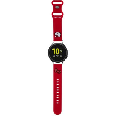 Hello Kitty Pasek Uniwersalny HKUWMSCHBLR Silicone Kitty Head czerwony/red 20mm (Edelstahl, Silikon), Uhrenarmband, Rot Hello Kitty Pasek Uniwersalny HKUWMSCHBLR Silicone Kitty Head czerwony/red 20mm (Edelstahl, Silikon), Uhrenarmband, Rot