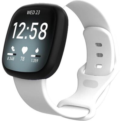 Cover-Discount Fitbit Versa 4 / Sense 2 - Silikon Ersatzarmband weiss (Silikon), Uhrenarmband, Weiss Cover-Discount Fitbit Versa 4 / Sense 2 - Silikon Ersatzarmband weiss (Silikon), Uhrenarmband, Weiss