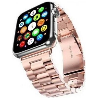 Mercury pasek Metal Apple Watch 384041 mm rozowo zlotypink gold (38 mm, 40 mm, 41 mm, Stainless Steel), Uhrenarmband, Pink, Gold Mercury pasek Metal Apple Watch 384041 mm rozowo zlotypink gold (38 mm, 40 mm, 41 mm, Stainless Steel), Uhrenarmband, Pink, Gold